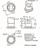 Thermostat, 1/2" Disc, Auto-reset, Normally Open, Vertical, Adjustable Angle Base Flange, N-Type (Normal Type), Terminal Size 187, zao. 75 ℃ (OT) ; Qty = 10; THE-2AOVS-N-187W75-10