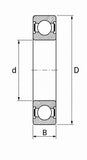 Bearing, Deep Groove Ball Bearing, Open Type, zag. 15 mm (d)  32 mm (D)  9 mm (B); Qty = 4; BER-DOP-K-6002-4