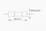 Fuse, Size, Type, Rating Voltage, Lead Wire, zac. 4.6X15 mm   125 V   0.16 A ; Qty = 200; FU-4DBW-C0.16-200