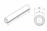 TUBE, Micro Tube (Thick), Circular Tube, Stainless Steel, Material 304, zau. 1.83 mm (OD)  1.37 mm (ID)  2 mm (L); Qty = 5000; TUB-MSC-S304D-15G-R2-5000