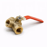Valve, Brass Ball Valve, Tee Type Valve, zaa. 8A    1/8(8.5) inch(mm) PT ; Qty = 1; VAL-BB-TY-BB-T-1/8(8.5)-1