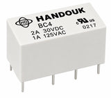 Relay, Telecom Relay, zcm. 2A 30VDC,  1A 125VAC    12V 100mW   ; Qty = 200; REL-TH-BC4-12-L1-200