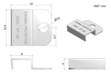 Thermal Protector, Bracket, zaa. 4 mm (D)  8 mm (W) ; Qty = 50; THR -B-SB01-50