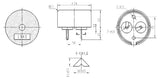 Buzzer, Piezo, DIP Type, zal. 3 V   ≥70 dB   1~30 V ; Qty = 1000; BUZ-PDDBUZPD-1340-1000