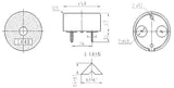 Buzzer, Piezo, DIP Type, zak. 5 V   ≥80 dB   1~30 V ; Qty = 1000; BUZ-PDDBUZPD-1440-1000