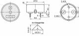 Buzzer, Piezo, DIP Type, zaj. 3 V   ≥74 dB   1~30 V ; Qty = 1000; BUZ-PD1712-1000