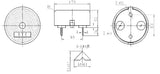 Buzzer, Piezo, DIP Type, zah. 5 V   ≥80 dB   1~30 V ; Qty = 30; BUZ-PDDBUZPD-1740-30