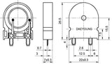 Buzzer, Piezo, DIP Type, zaf. 9 V   ≥85 dB   1~30 V ; Qty = 30; BUZ-PDDBUZPD-2220L-30