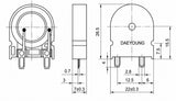 Buzzer, Piezo, DIP Type, zaf. 9 V   ≥85 dB   1~30 V ; Qty = 100; BUZ-PD2220L-100