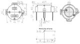 Buzzer, Piezo, DIP Type, zac. 12 V   ≥80 dB   1~30 V ; Qty = 1000; BUZ-PDDBUZPD-2316-1000