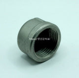 Fitting, Stainless Steel Fitting, Cap, zac. 10A    3/8(14.9) inch(mm) PT ; Qty = 10; FIT-S-CY-C-3/8(14.9)-10