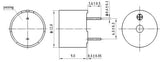 Buzzer, Magnetic, DIP Type, zaj. 3 V   ≥85 dB   2~4 V ; Qty = 30; BUZ-MDDBUZMD-1203-30