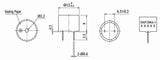Buzzer, Magnetic, DIP Type, zai. 5 V   ≥85 dB   4~9 V ; Qty = 100; BUZ-MD-1206-100