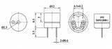 Buzzer, Magnetic, DIP Type, zag. 5 V   ≥90 dB   4~8 V ; Qty = 100; BUZ-MD-1285-100