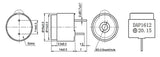 Buzzer, Magnetic, DIP Type, zaf. 12 V   ≥90 dB   7~16 V ; Qty = 30; BUZ-MDDBUZMD-1612-30