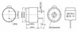 Buzzer, Magnetic, DIP Type, zaf. 12 V   ≥90 dB   7~16 V ; Qty = 40; BUZ-MD-1612-40