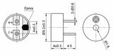Buzzer, Magnetic, DIP Type, zae. 3 V   ≥85 dB   2~5 V ; Qty = 100; BUZ-MD-90403-100