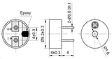 Buzzer, Magnetic, DIP Type, zad. 5 V   ≥85 dB   3~7 V ; Qty = 1000; BUZ-MDDBUZMD-90405-1000