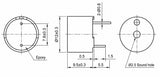 Buzzer, Magnetic, DIP Type, zac. 5 V   93 ±4 dB   1.5~7 V ; Qty = 40; BUZ-MD-1205-40