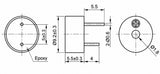 Buzzer, Magnetic, DIP Type, zab. 5 V   ≥83 dB   3~6.5 V ; Qty = 40; BUZ-MD-9055-40