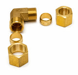 Fitting, Brass Fitting, Ring Elbow Connector(Both End), zaf. REB    3/4 (19.05) inch (mm) (Flared) ; Qty = 2; FIT-B-REBY-P75-2