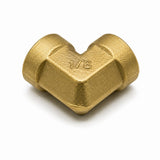 Fitting, Brass Fitting, Female Elbow Connector, zae. 20A    3/4 (24.1) Inch (mm) (PT) ; Qty = 2; FIT-B-FECY-P75-2