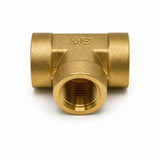 Fitting, Brass Fitting, Female Tee Connector, zaa. 6A    1/8(8.5 ) Inch(mm) (PT) ; Qty = 5; FIT-B--FTCY-P13-5