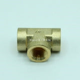 Fitting, Brass Fitting, Tee Connector for Hose, zag. 32A    1.25(38.9) Inch(mm) PT ; Qty = 4; FIT-B-TCHY-HCC-3/8(16.6)-50-4