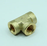 Fitting, Brass Fitting, Tee Connector for Hose, zaf. 25A    1(30.2) Inch(mm) PT ; Qty = 10; FIT-B-TCHY-HCC-1/4(13.1)-100-10