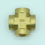 Fitting, Brass Fitting, Female Union(Cross), zaa. 6A    1/8(8.5 ) Inch(mm) PT ; Qty = 3; FIT-B-FUCY-FUC-1/8(8.5 )-3