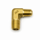 Fitting, Brass Fitting, Flared Elbow Fitting, zas.  3/4 (26.4) inch (mm) (PT)  3/4 (19.05) inch (mm) (Flared); Qty = 2; FIT-B-FEFY-P75-P75-2