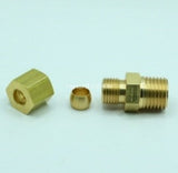 Fitting, Brass Fitting, Flared Fittings (Ring Connector), zar. 15A    1/2(20.9) inch(mm) PT  1/2(12.7) inch(mm) Flare; Qty = 10; FIT-B-FFRY-FFR-1/2(20.9)-1/2(12.7)-10