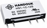 Relay, Power Relay, zhv. 6A 250VAC 30VDC    12VDC 170 mW   ; Qty = 50; REL-PH-HS1-1A-12-50