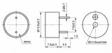 Buzzer, Magnetic, DIP Type, zaa. 5 V   ≥80 dB   3~16 V ; Qty = 100; BUZ-MD-1475-100