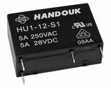 Relay, Power Relay, zle. 5A 250VAC, 5A 28VDC    0.2W   ; Qty = 200; REL-PH-HU1-12-S1-200