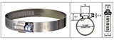 Clamp, Hose Clamp, Coated Steel Bolt, Stainless Steel Band, zar. 6 inch (ID)  4-5.9 Inch (R) ; Qty = 10; CLA -H-CS D4018-10