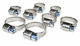 Clamp, Mini Hose Clamp, Stainless Steel Band, Cadmium Plated Steel Bolt, zaa. ⅜ inch (ID)  8 mm (W)  0.5 mm (t); Qty = 10; CLA -M-SCD-M2016-10
