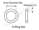 O-Ring, NBR, AS Series, Rubber, zbf. 50.52 mm (ID)  1.78 mm (t) ; Qty = 100; ORG-NAS-RJAS033-100