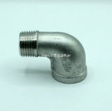 Fitting, Stainless Steel Fitting, Pipe Connecting Elbow(male-Female), zag. 32A    1.25(38.9) inch(mm) PT ; Qty = 2; FIT-S-PCEMY-PCEM-1.25(38.9)-2