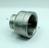 Fitting, Stainless Steel Fitting, Pipe Connector(Both Side Different Size), zad. 3/4(24.1) inch(mm) PT  1/2(18.6) inch(mm) PT ; Qty = 10; FIT-S-PCDY-PCD-3/4(24.1)-1/2(18.6)-10