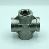 Fitting, Stainless Steel Fitting, Pipe Cross Connector, zaa. 10A    3/8(14.9) inch(mm) PT ; Qty = 5; FIT-S-PCCY-PCC-3/8(14.9)-5