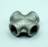 Fitting, Stainless Steel Fitting, Pipe Cross Connector, zab. 15A    1/2(18.6) inch(mm) PT ; Qty = 2; FIT-S-PCCY-PCC-1/2(18.6)-2