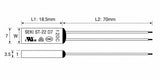 Thermal Protector, Bimetal Switch Type, zak. 100 ℃ (OT) ; Qty = 10; THE-B-S-100-10