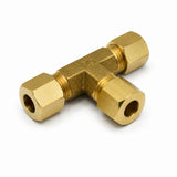 Fitting, Brass Fitting, Ring Tee Fitting A, zaa.  3/16 (4.76) inch (mm) (Flared) ; Qty = 20; FIT-B-RTAY-P19-20