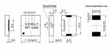 Buzzer, Piezo, SMD Type, zac. 7 V   ≥75 dB   1~25 V ; Qty = 1000; BUZ-PS-1230-1000