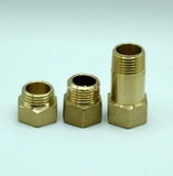 Fitting, Brass Fitting, Service Fitting, zag. SF    1/2 inch PT  150 mm L; Qty = 10; FIT-B-SFY-SF-1/2-150-10