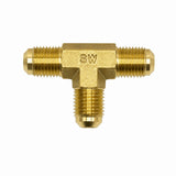 Fitting, Brass Fitting, Tee Connector A, zag.  3/4 (19.05) inch (mm) (Flared) ; Qty = 3; FIT-B-TCAY-P75-3