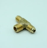 Fitting, Brass Fitting, Tee Connector B, zac. TCB    1/4(13.1) inch(mm) PT  1/4(6.35) inch(mm) Flare; Qty = 4; FIT-B-TCBY-TCB-1/4(13.1)-1/4(6.35)-4