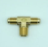 Fitting, Brass Fitting, Tee Connector B, zae. TCB    1/4(13.1) inch(mm) PT  3/8(9.52) inch(mm) Flare; Qty = 4; FIT-B-TCBY-TCB-1/4(13.1)-3/8(9.52)-4