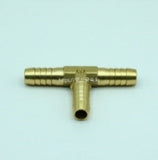 Fitting, Brass Fitting, Tee Connector for Hose, zae. TCH    11 mm ID ; Qty = 5; FIT-B-TCHY-TCH-11-5